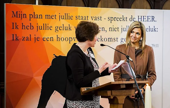 Queen Maxima of The Netherlands visit debt relief Buddy Netherlands (SchuldHulpMaatje Nederland), a national organization that helps people who have got into financial trouble or at risk of exclusion in Leiden