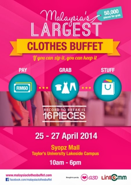 Malaysia Largest Clothes Buffet 2014, Malaysia Clothes Buffet, affordable wear, fashion buffet, shopping, cheap shopping, grab all you can