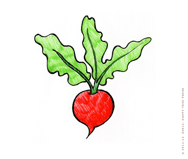 Little Sunny Studio Radish Drawing