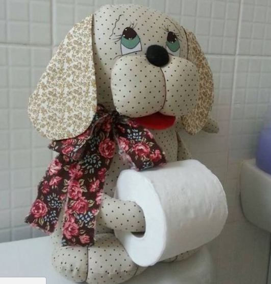 Lindas 10 ideas para hacer porta rollos de papel higiénico con tela