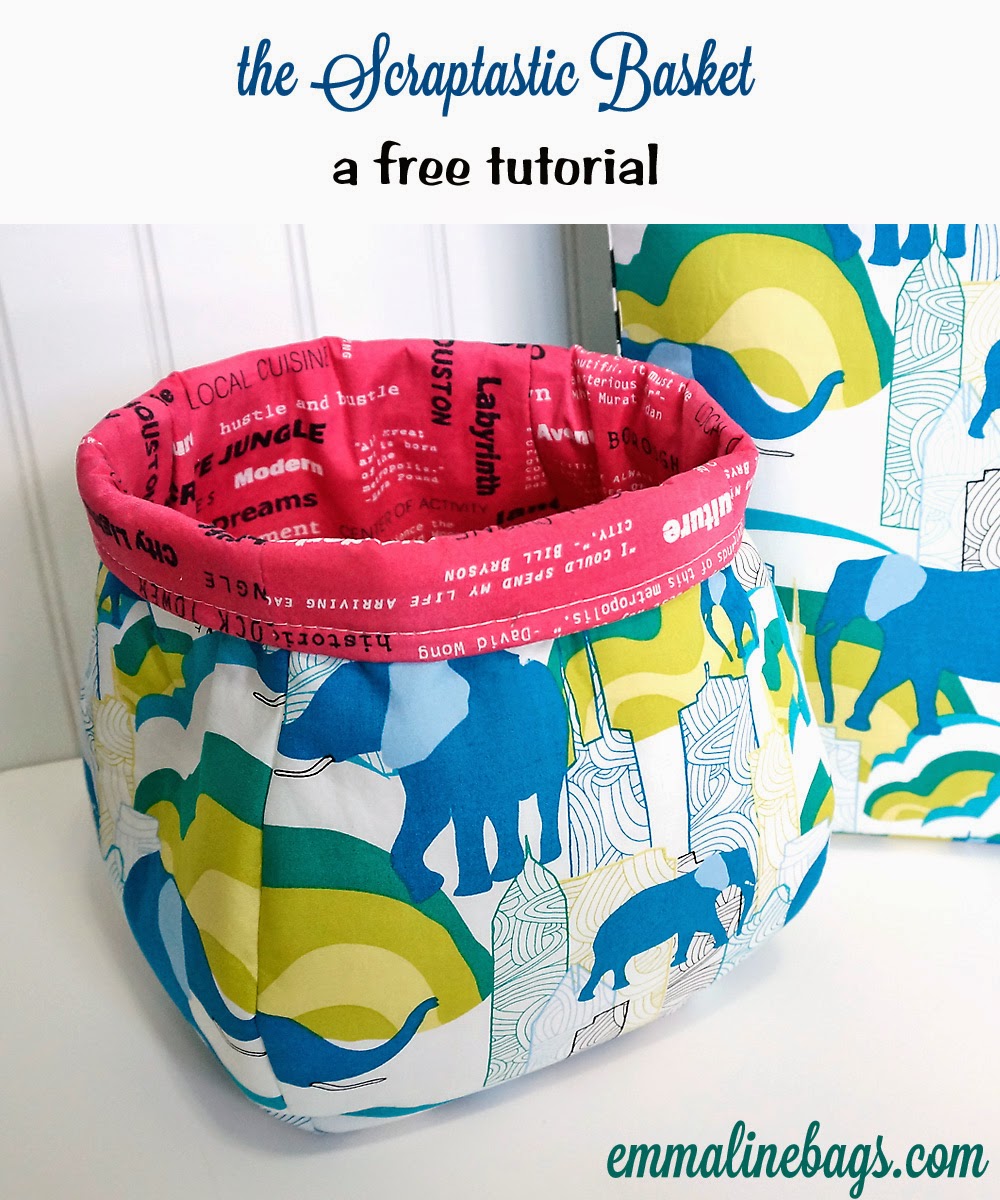 The Scraptastic Basket - A free sewing tutorial for threads and fabric scraps