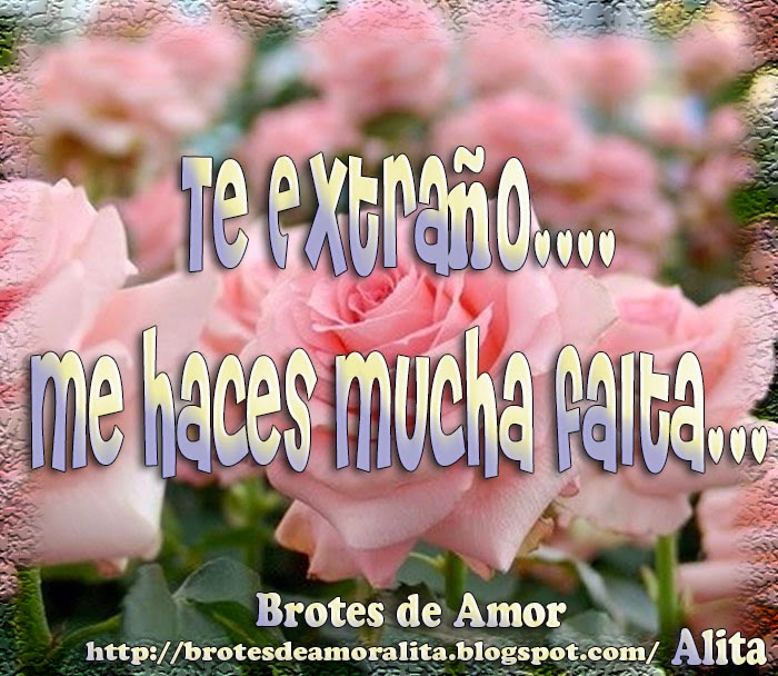 Brotes de Amor: Te Extraño....
