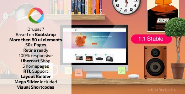 Best New Premium Drupal Theme 2015 Progressive Drupal Theme