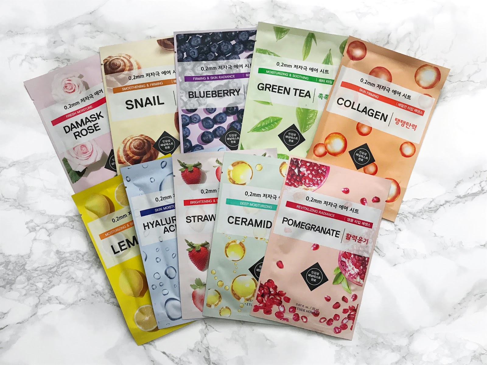 Etude House 0.2 Therapy Air 10 Pack Face Mask Set Green Tea Penny A