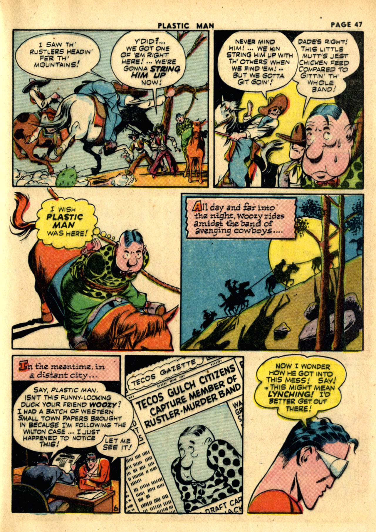 Read online Plastic Man (1943) comic -  Issue #1 - 49