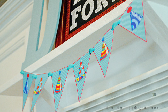 Free Printable Mini Birthday Banner: perfect for cake toppers or hanging in fun little places!