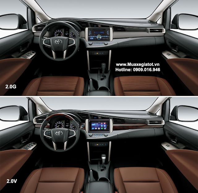 Nên chọn Toyota Innova 2016 phiên bản G hay V hộp số tự động ? toyota innova 2016 G va V noi that tien nghi - - Nên chọn Toyota Innova 2016 phiên bản G hay V hộp số tự động ?