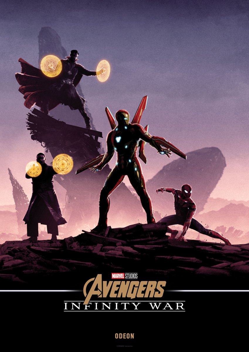 These UK AVENGERS INFINITY WAR Posters Combine to Form
