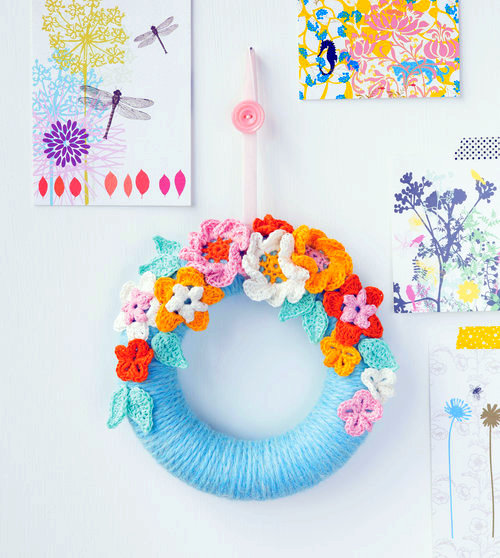 flower wreath crochet pattern