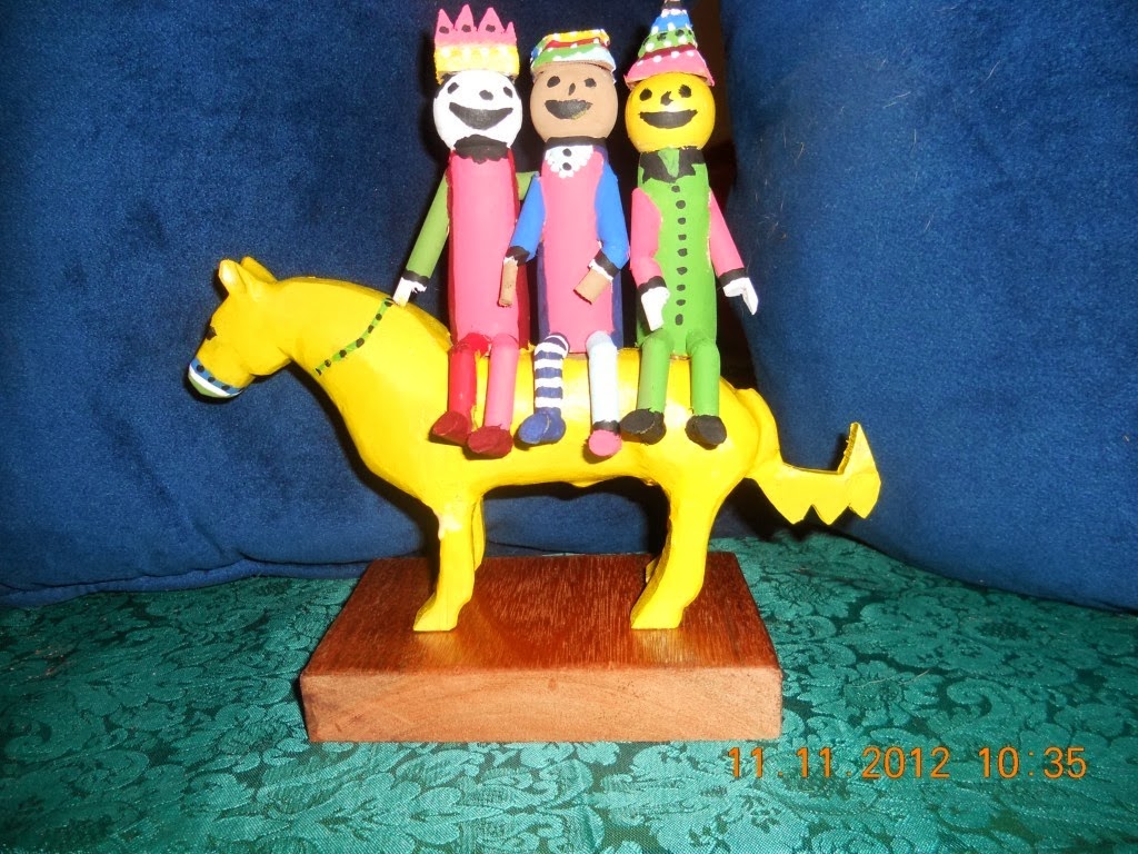 Reyes Magos en un caballo