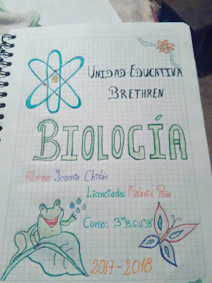 Carátula de biología para colegio 