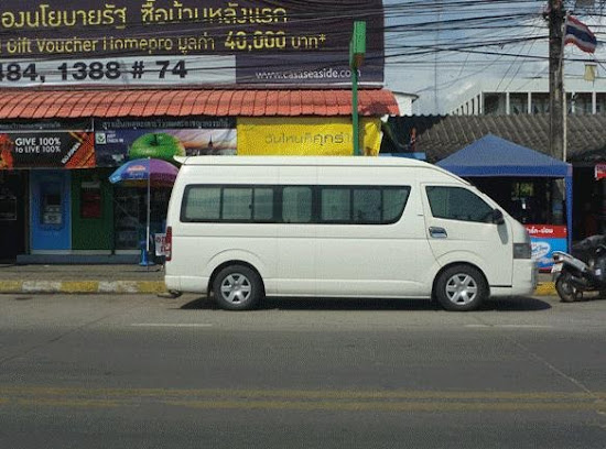 Van waiting for passengers from Koh Samet Island