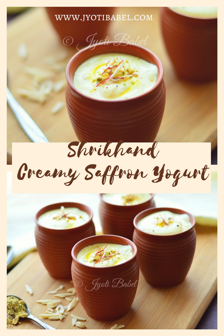 Jyoti's Pages Shrikhand Recipe Creamy Saffron Cardamom Yogurt How to Make Shrikhand from