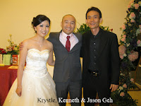 Wedding couple with band manager Jason Geh