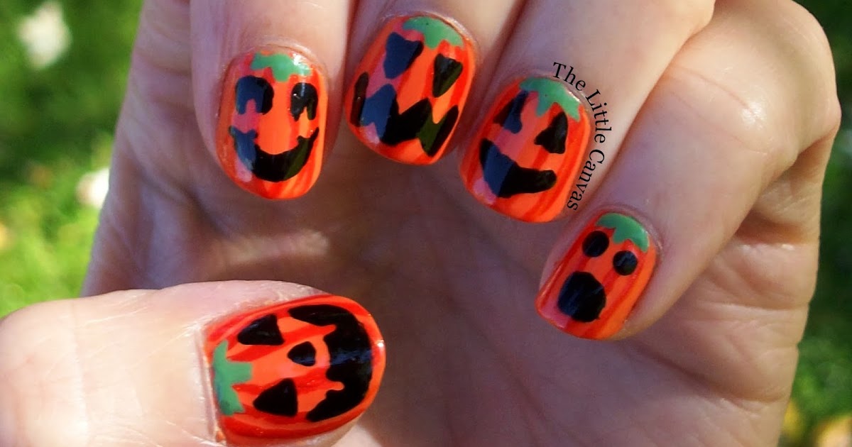 The Little Canvas: Bestie Twin Nails - Jack O'Lantern Nails!