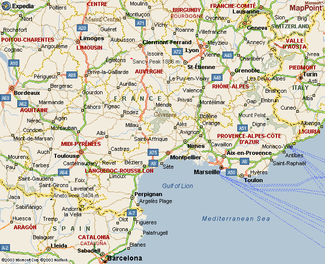 South of France Map
