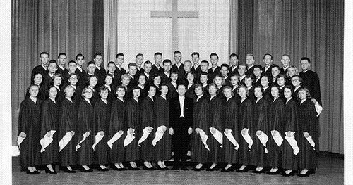 black and white choir dress