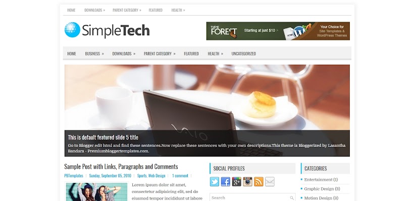 SimpleTech Free Blogger Template