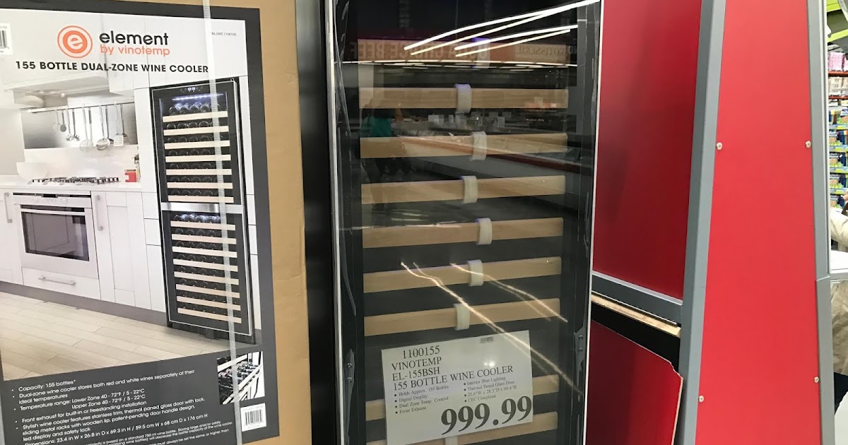 Vinotemp EL155BSH 155 Bottle DualZone Wine Cooler Costco Weekender