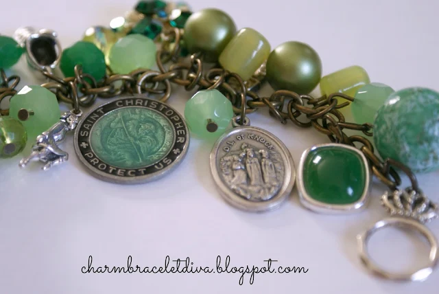 Vintage Repurposed Irish Dance Charm Bracelet