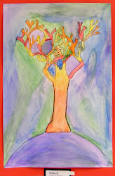 watercolor grade trees 4th elementary