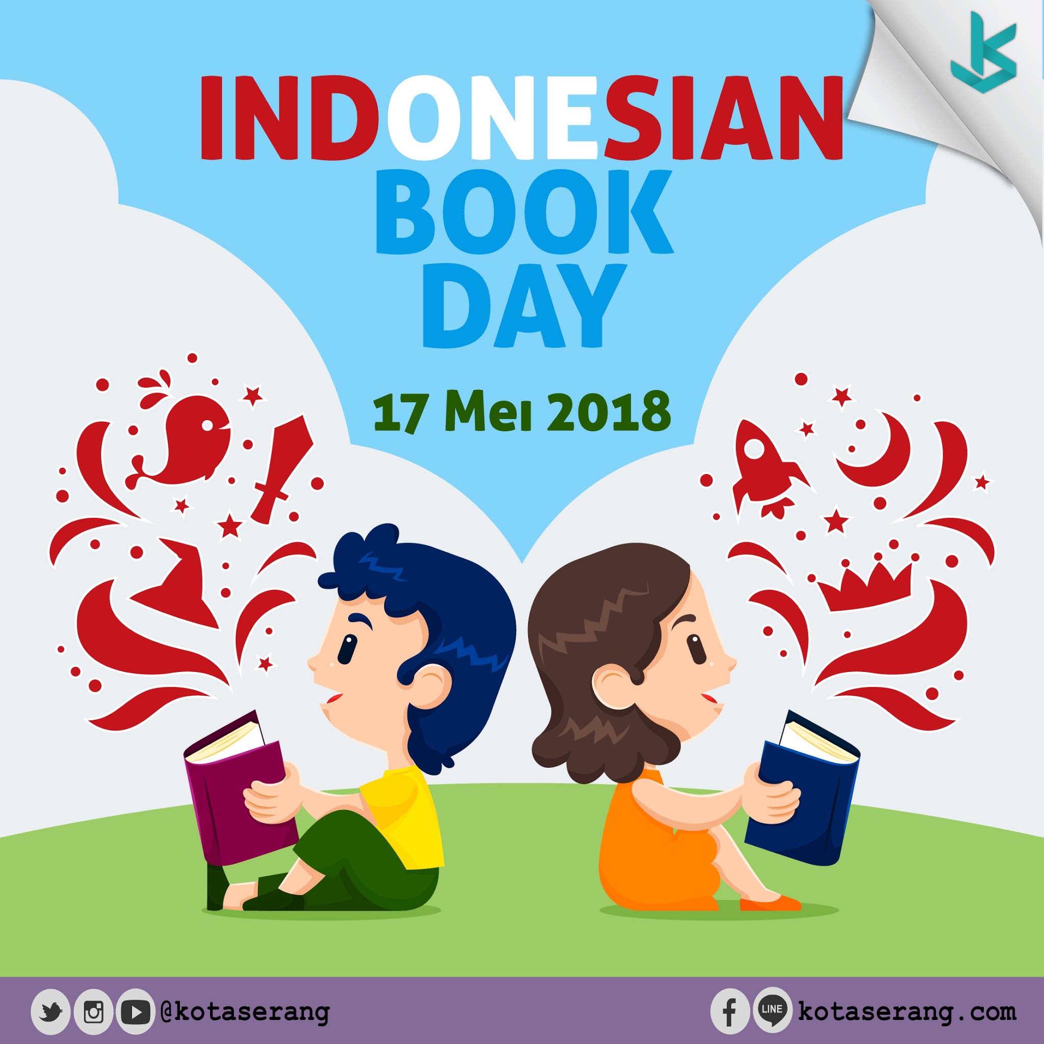 Gambar Vector - Hari Buku Nasional 2018 Gambar Vector - Hari Buku Nasional 2018