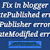 Date modified (publish date) structured data error fix kaise kare.