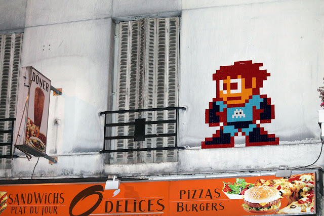 megaman street art by invader in paris, france - ninth most popular mural of august 2013