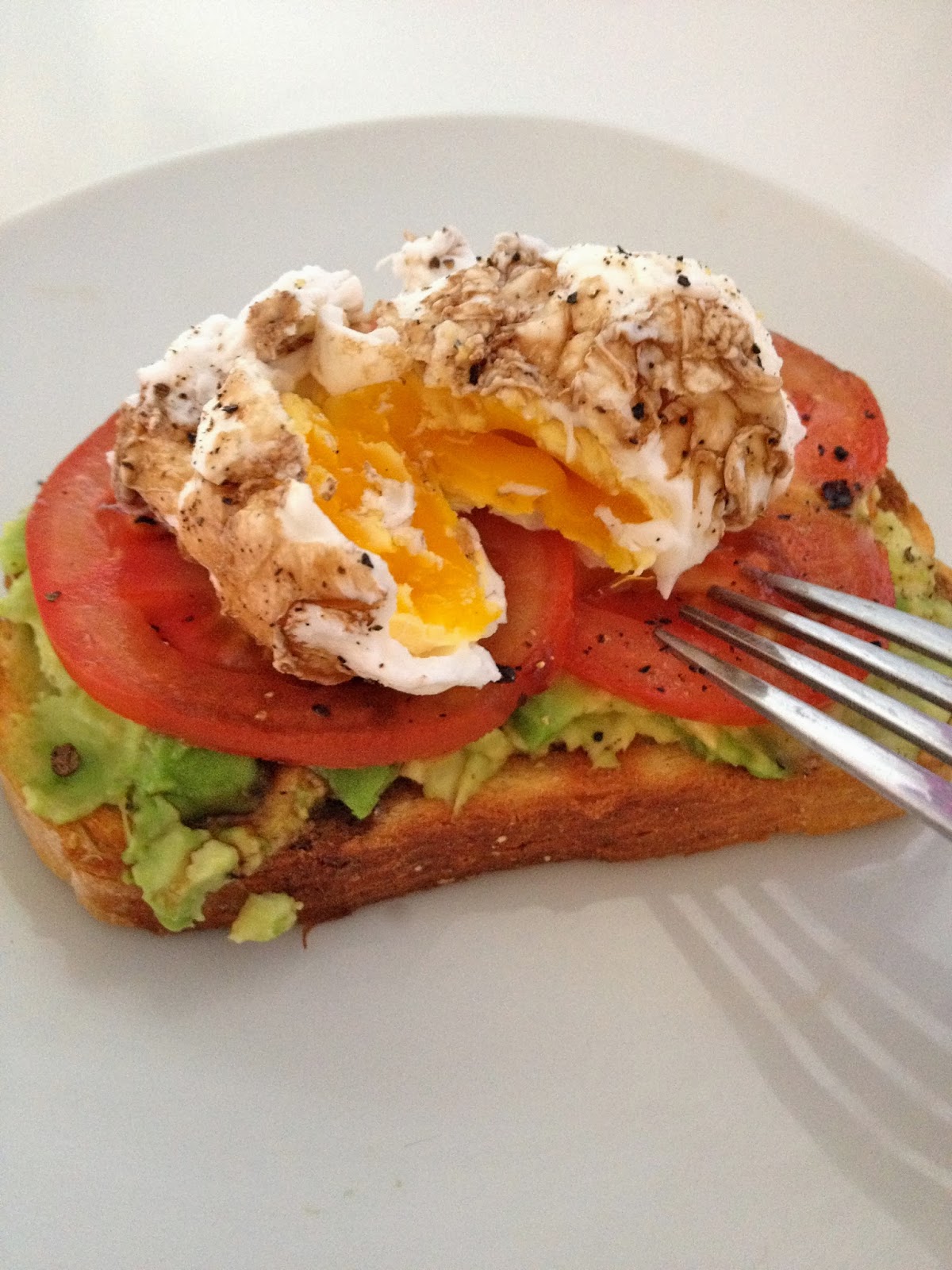 The Lifestyle Notebook Open Faced Avocado and Poached Egg Breakfast