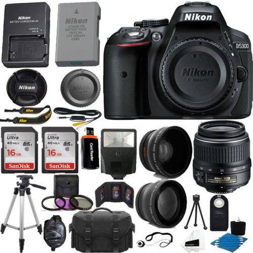 online shop BUY NOW AT LOWEST PRICE Nikon D5300 Digital SLR Camera + 3 Lens Kit 1855mm + 32GB