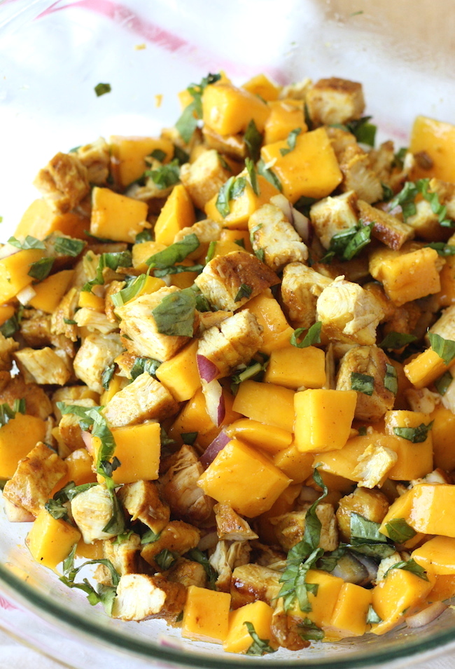 Curried Chicken Salad with Mango by SeasonWithSpice.com