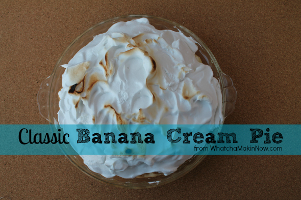 Classic Banana Cream Pie with Meringue Topping