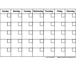 Lion Cub School: Freebie Friday - Calendar Printable and Projects ...