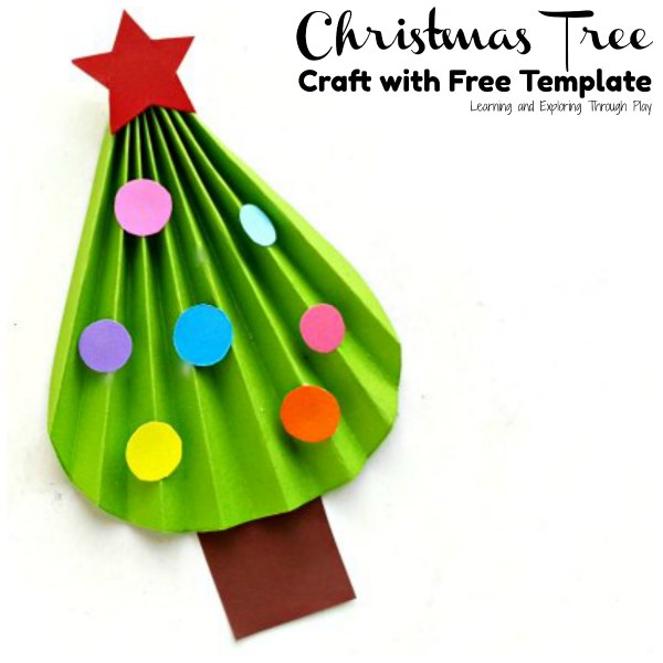 Learning And Exploring Through Play Paper Christmas Tree Craft