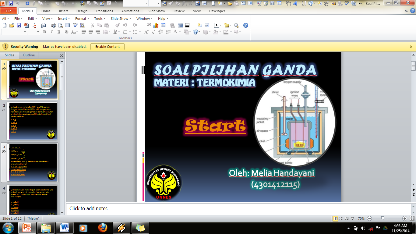 CHEMISTRY LEARNING BASED ON ICT: TUTORIAL MEMBUAT APLIKASI UNTUK SOAL