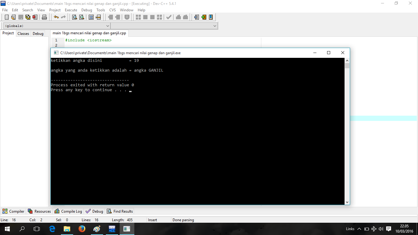 cara mencari bilangan ganjil atau genap menggunakan c++ ~ BLOG BAGUS