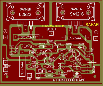 power amplifier 400 watt safari Original Layout PCB