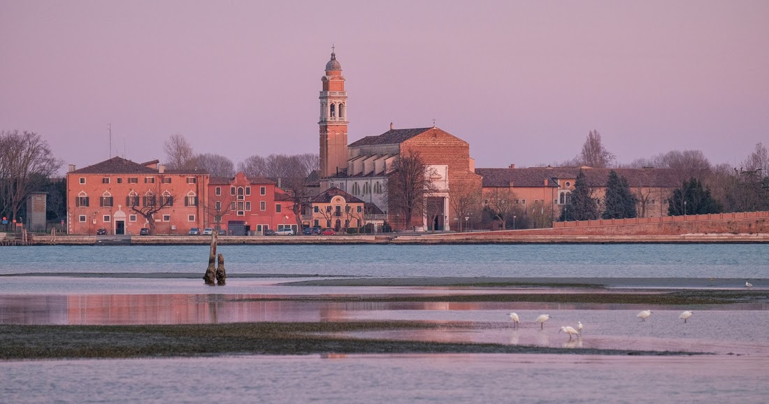 venezia blog San Nicolò al Lido at Sunset and Low Tide, This Evening