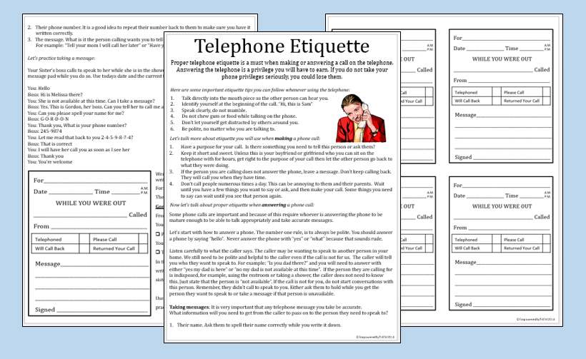 Empowered By THEM Telephone Etiquette