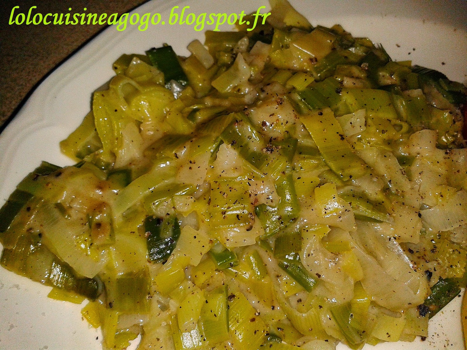 Lolo cuisine à gogo Fondue de poireaux à la crème de soja