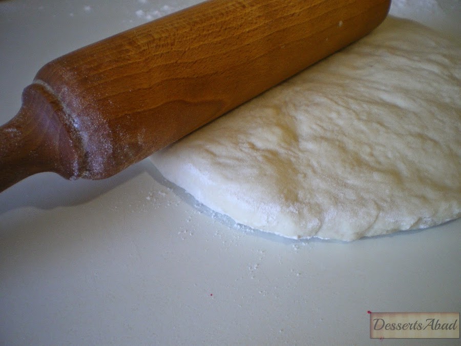 Pan lavash antes de estirar