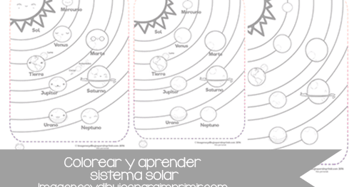 Sistema solar para niños aprender, imprimir y colorear | Imagenes y