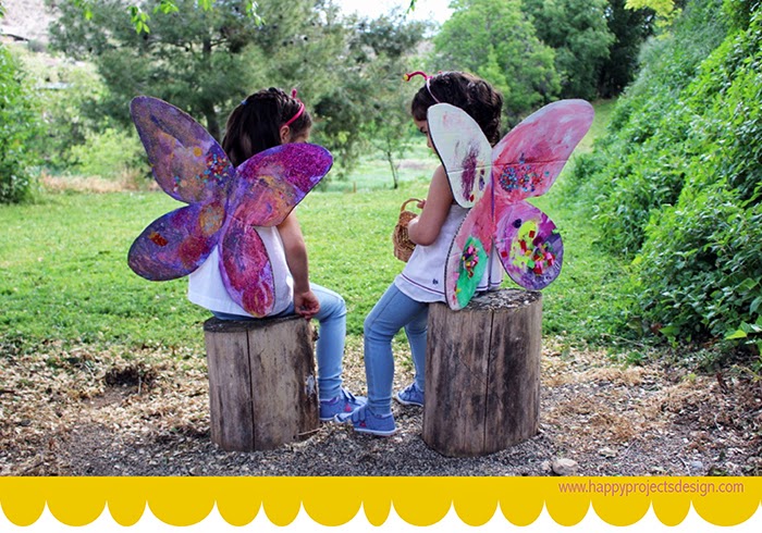 DIY disfraz mariposa de cartón