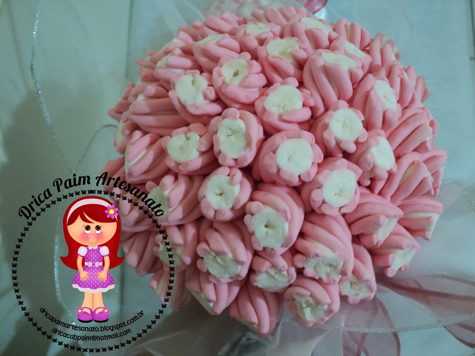 Drica Paim Artesanato Buquê de Marshmallow...