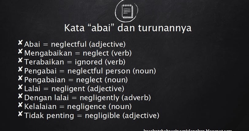 Apa Bahasa Inggrisnya Abai-Mengabaikan-Terabaikan-Pengabai-Pengabaian?