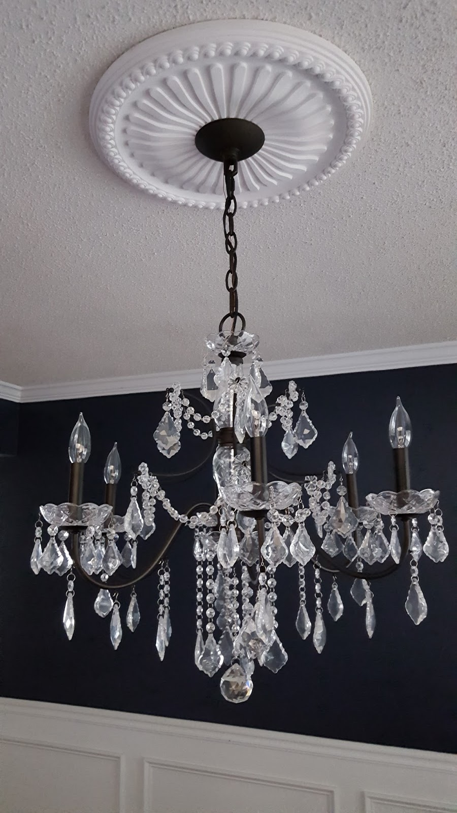 Take A Look Stunning Chandelier Week 4 That Doesn T End It Was Super Easy To Install And Quickly Done By My Husband Who I Can Assure You Is No Means An Electrician Suggested The Addition Of A Ceiling