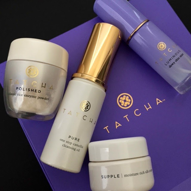 Tatcha Classic Rice Enzyme Powder, Moisture Rich Silk Cream, Dewy Skin