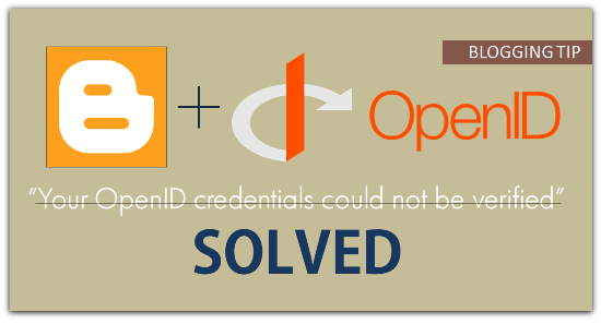 Fix Your OpenID credentials could not be verified