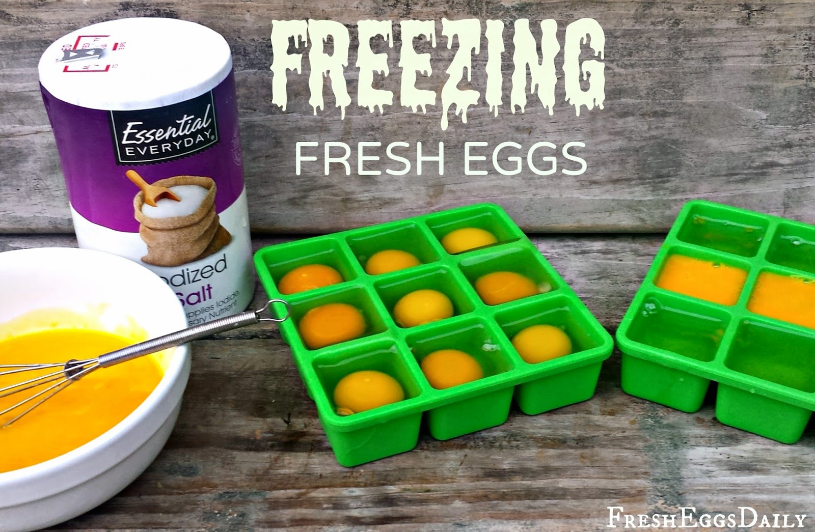Chcken Coop Freezing Fresh Eggs