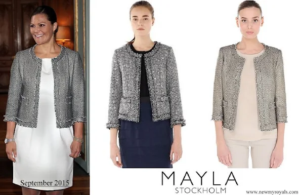 Crown Princess Victoria wore Mayla tweed jacket